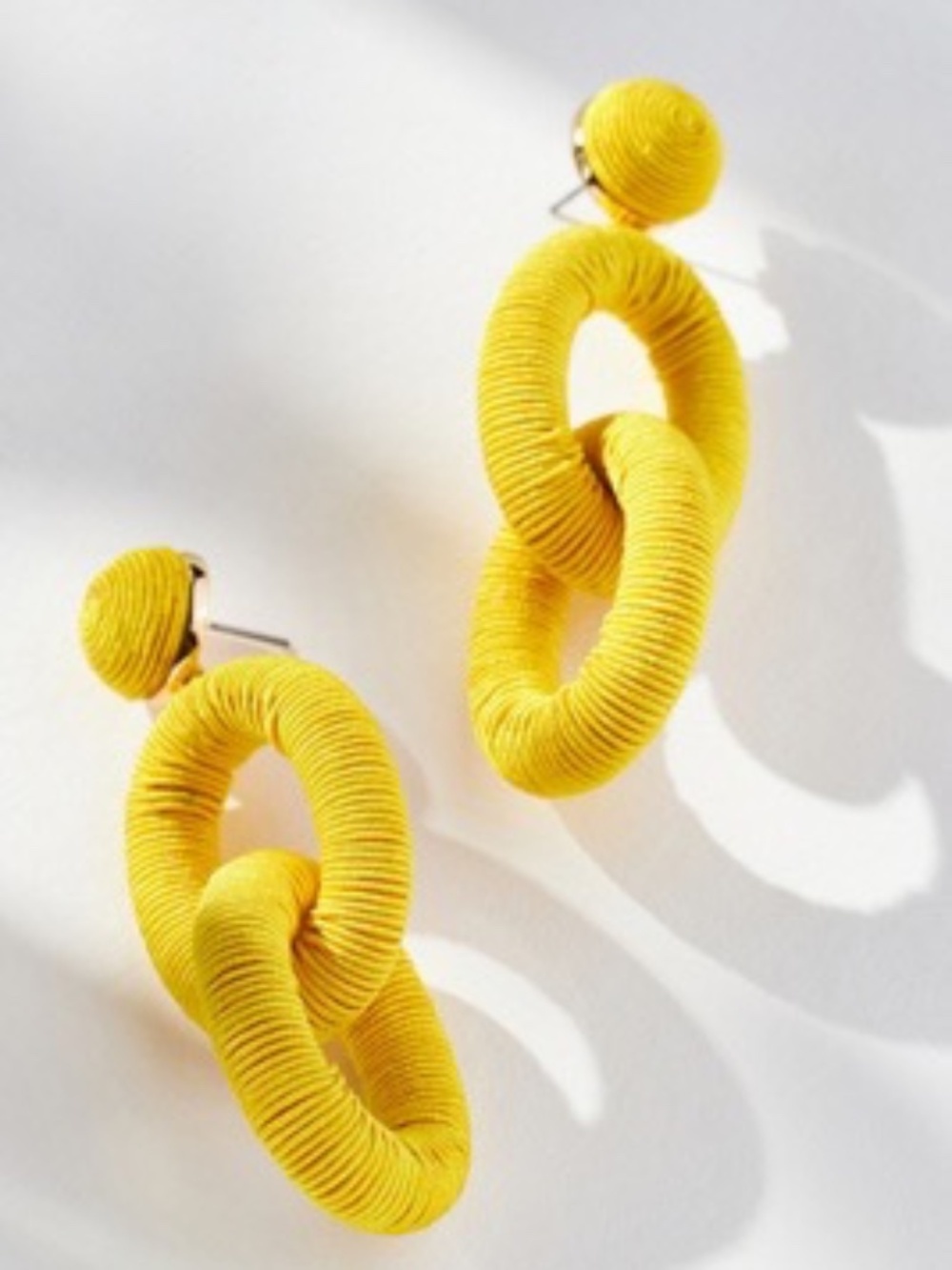 NWT Anthropologie YellowBaubleBar Threaded Drop Earrings